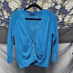 3/$10 Gap 3/4 Mountain Teal Cardigan size Small